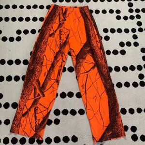 Hatchie Vintage 90s Y2K Camo Loungewear Sweatpants M Orange Realtree Hardwoods
